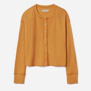 Everlane Organic Cotton Waffle Cardigan NWT